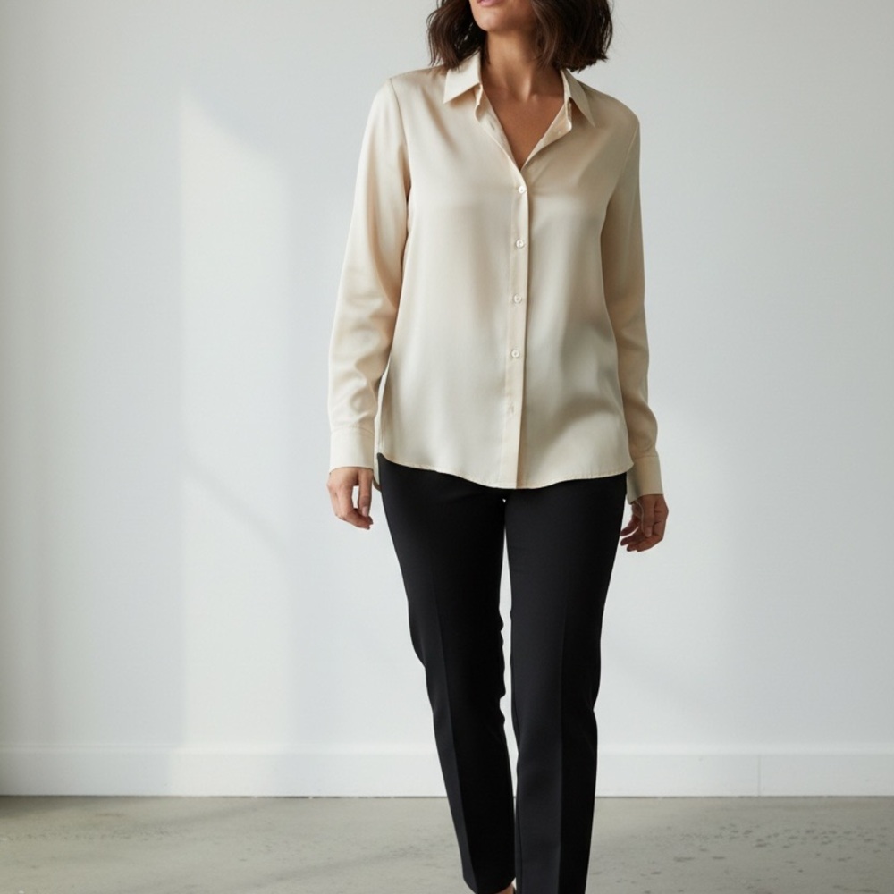 ASTR The Label Satin Button Up - Picture 5 of 5